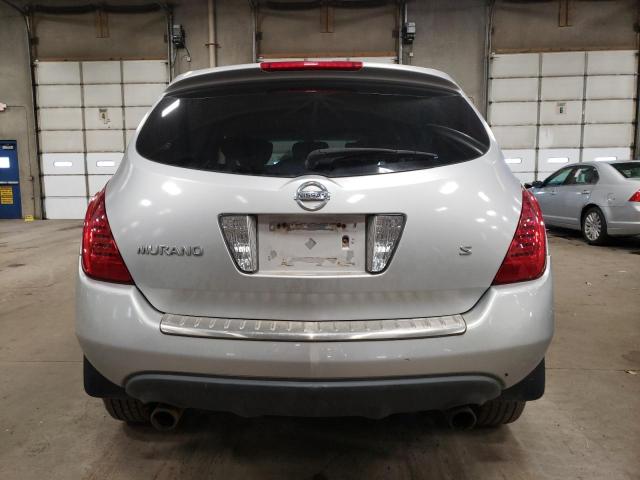 JN8AZ08T36W411802 - 2006 NISSAN MURANO SL SILVER photo 6