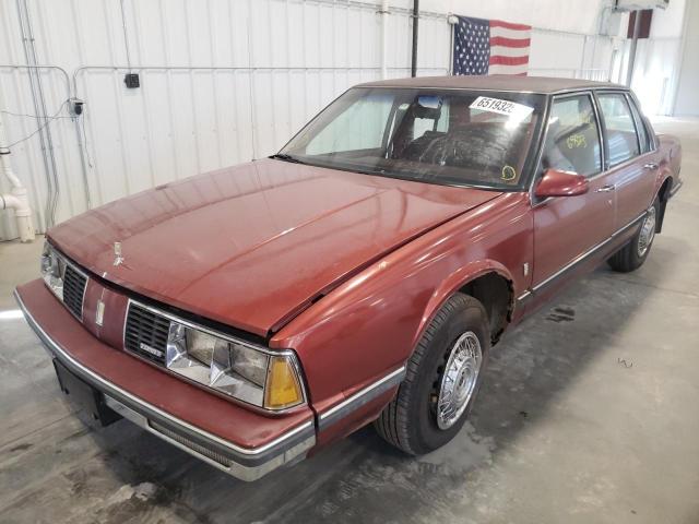 1G3HN6937G1801193 - 1986 OLDSMOBILE DELTA 88 R BURGUNDY photo 2