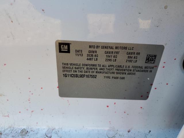 1G11C5SL9EF167552 - 2014 CHEVROLET MALIBU 1LT 白色 照片 10