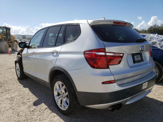 5UXWX7C59DL978148 - 2013 BMW X3 XDRIVE3 SILVER photo 3