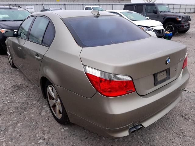 WBANE73576CM38705 - 2006 BMW 5 SERIES TAN photo 3