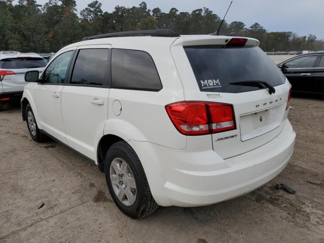 3D4PG4FB9BT521608 - 2011 DODGE JOURNEY EX WHITE photo 3