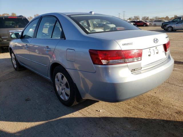 5NPET46C28H399532 - 2008 HYUNDAI SONATA GLS BLUE photo 3