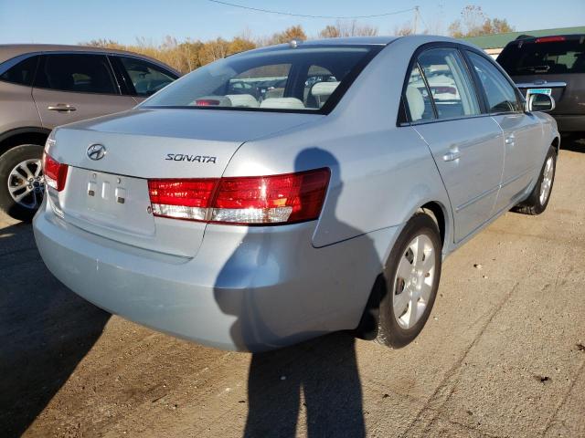 5NPET46C28H399532 - 2008 HYUNDAI SONATA GLS BLUE photo 4