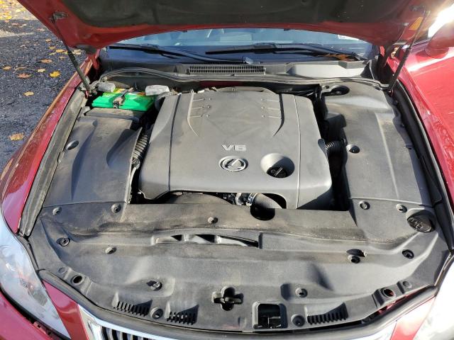 JTHCF5C22A5044591 - 2010 LEXUS IS 250 RED photo 7