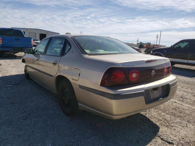 2G1WF52E449126204 - 2004 CHEVROLET IMPALA BEIGE photo 3