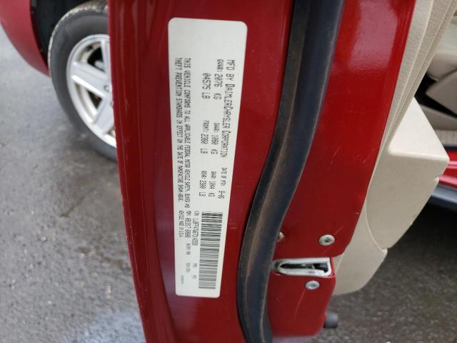 1J8FF47W67D142939 - 2007 JEEP COMPASS RED photo 10