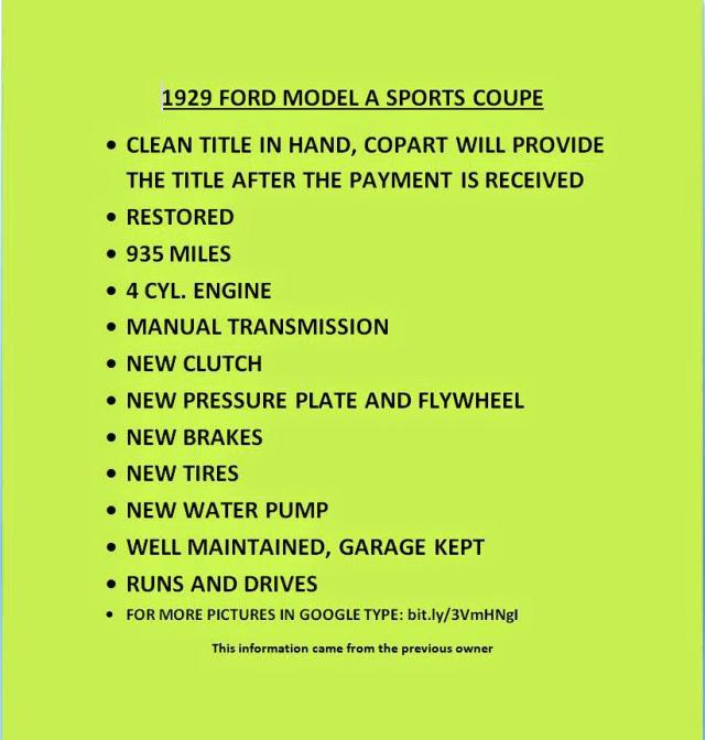 A2565808 - 1929 FORD MODEL A BLUE photo 9