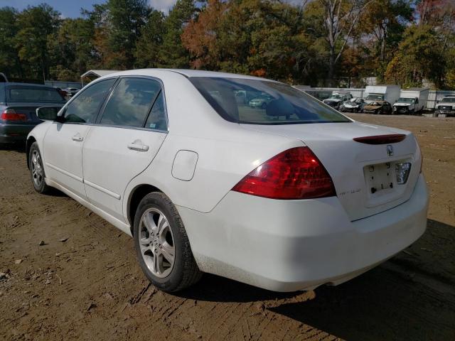 1HGCM563X7A174826 - 2007 HONDA ACCORD SE WHITE photo 3