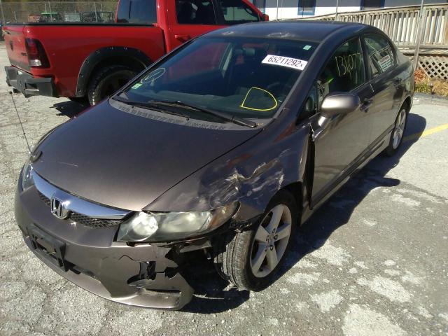 2HGFA1F63AH514870 - 2010 HONDA CIVIC LX-S فحمي صورة 2