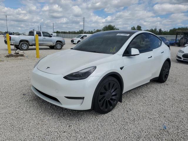 5YJYGDEF8MF269308 - 2021 TESLA MODEL Y أبيض صورة 2