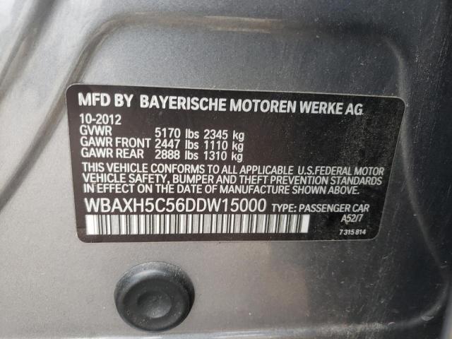 WBAXH5C56DDW15000 - 2013 BMW 528 XI GRAY photo 10