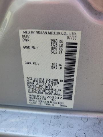 1N4BL4CVXLC263247 - 2020 NISSAN ALTIMA SR SILVER photo 12