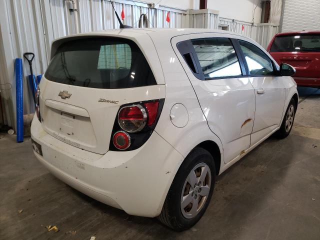 1G1JA6SH9E4205719 - 2014 CHEVROLET SONIC LS WHITE photo 4