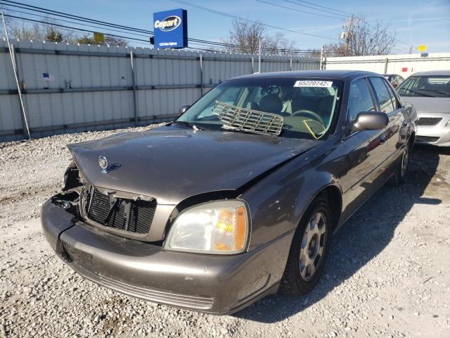 1G6KD54YX2U249611 - 2002 CADILLAC DEVILLE BROWN photo 2