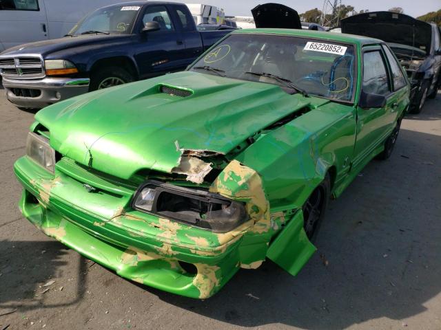 1FACP42E4MF106758 - 1991 FORD MUSTANG GT GREEN photo 2