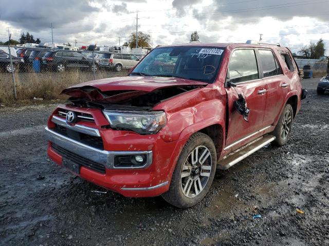 JTEKU5JR8M5875211 - 2021 TOYOTA 4RUNNER TR RED photo 2