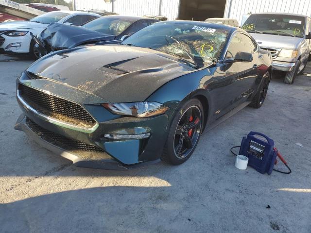 1FA6P8K04K5506489 - 2019 FORD MUSTANG BU GREEN photo 2