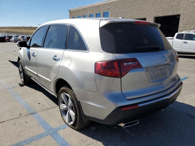 2HNYD2H25CH539040 - 2012 ACURA MDX SILVER photo 3