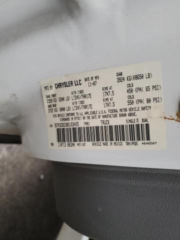 3D7KS26D38G163425 - 2008 DODGE RAM 2500 S WHITE photo 10