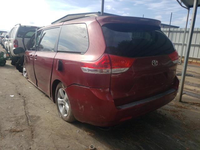 5TDKK3DC8BS068815 - 2011 TOYOTA SIENNA LE MAROON photo 3