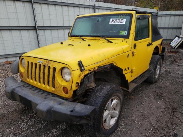 1J4FA24178L511571 - 2008 JEEP WRANGLER X YELLOW photo 2