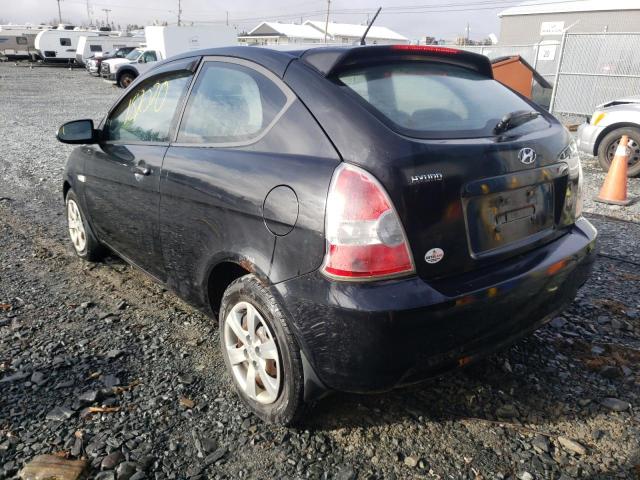 KMHCN35C88U061695 - 2008 HYUNDAI ACCENT BAS BLACK photo 3