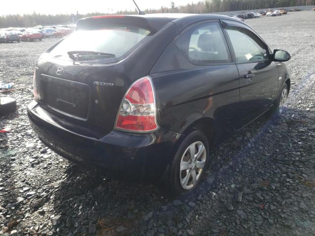 KMHCN35C88U061695 - 2008 HYUNDAI ACCENT BAS BLACK photo 4