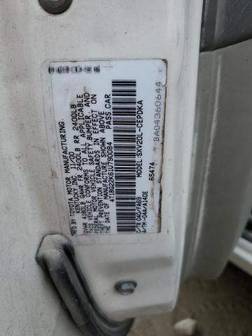 4T1BG22K61U790084 - 2001 TOYOTA CAMRY CE WHITE photo 10