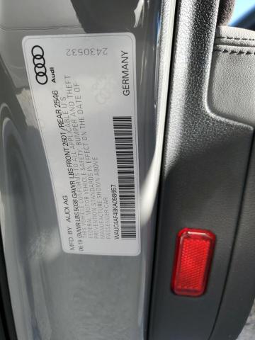 WAUC4AF48KA098657 - 2019 AUDI S4 PRESTIG GRAY photo 10