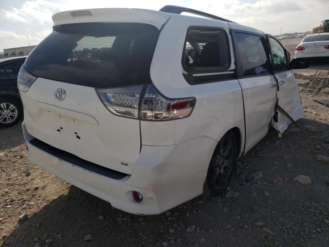 5TDXZ3DC1HS791738 - 2017 TOYOTA SIENNA SE WHITE photo 4