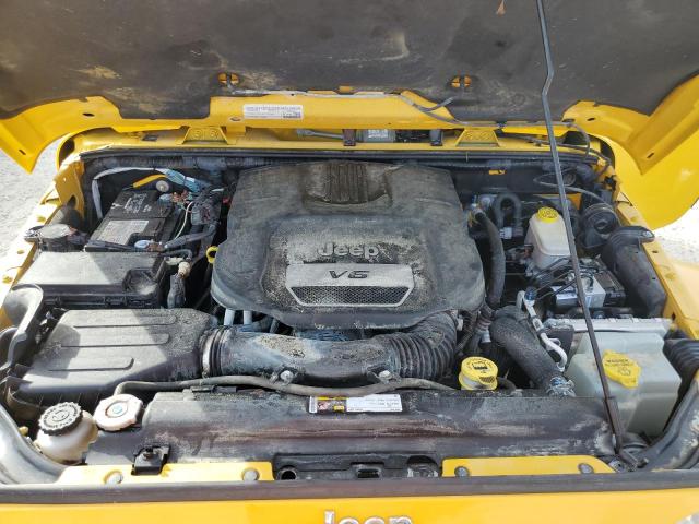 1C4AJWBG0FL562793 - 2015 JEEP WRANGLER S YELLOW photo 12