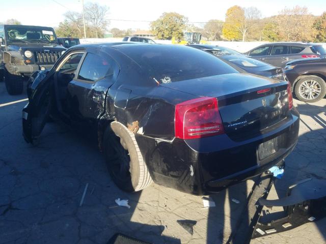 2B3KA43G07H814601 - 2007 DODGE CHARGER SE BLACK photo 3