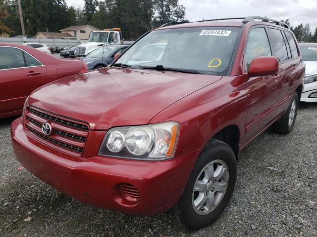 JTEHF21A720060554 - 2002 TOYOTA HIGHLANDER RED photo 2