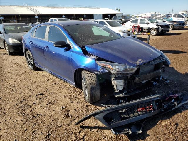 3KPF34AD1ME316921 - 2021 KIA FORTE GT L BLUE photo 1