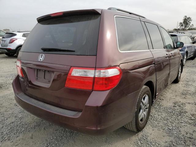 5FNRL38657B455883 - 2007 HONDA ODYSSEY EX BURGUNDY photo 4