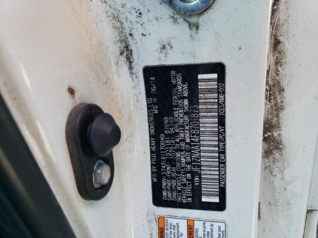 JF1ZNAA14F8701873 - 2015 TOYOTA SCION FR-S WHITE photo 10