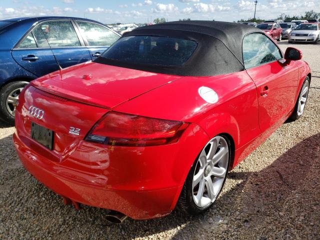 TRURD38J081008380 - 2008 AUDI TT 3.2 QUA RED photo 4