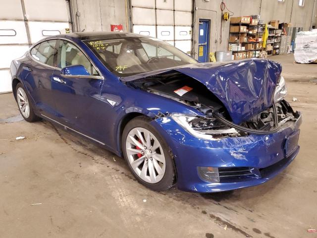 5YJSA1E42GF144619 - 2016 TESLA MODEL S Azul foto 1