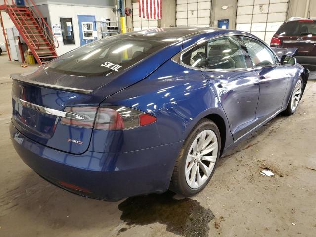 5YJSA1E42GF144619 - 2016 TESLA MODEL S Azul foto 4