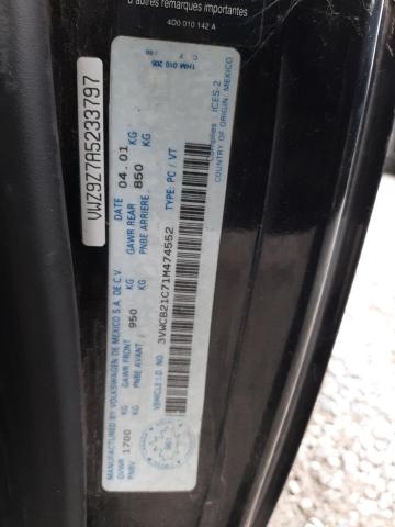 3VWCB21C71M474552 - 2001 VOLKSWAGEN NEW BEETLE Qara foto 10