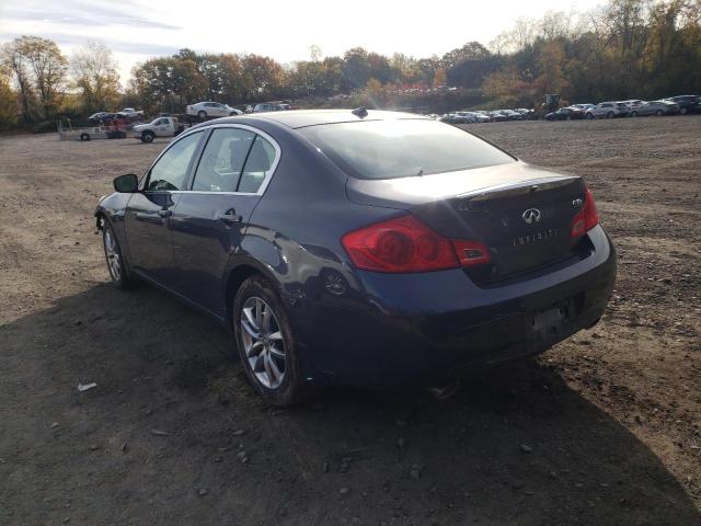 JNKCV61F59M350555 - 2009 INFINITI G37 BLUE photo 3