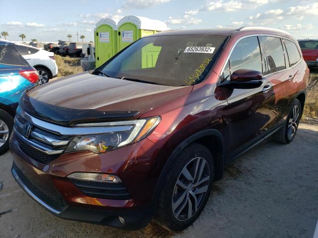 5FNYF6H00JB068195 - 2018 HONDA PILOT ELIT BURGUNDY photo 2