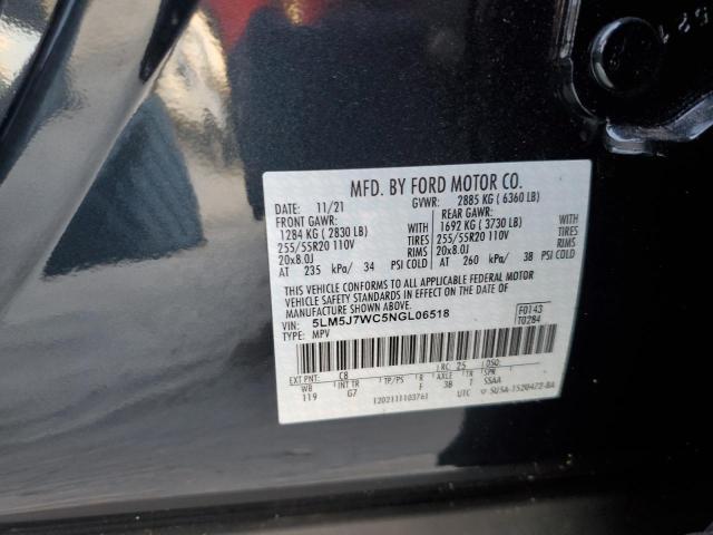 5LM5J7WC5NGL06518 - 2022 LINCOLN AVIATOR RE 蓝色 照片 10