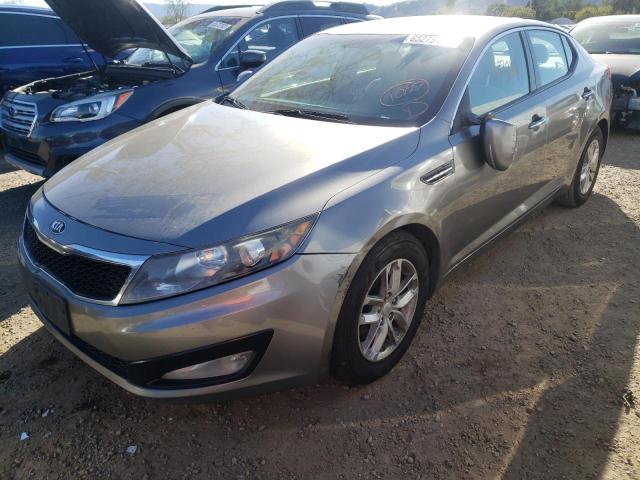 5XXGM4A73DG134074 - 2013 KIA OPTIMA LX GRAY photo 2