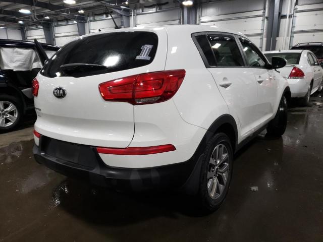 KNDPB3AC6E7588942 - 2014 KIA SPORTAGE B WHITE photo 4