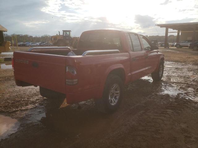 1D7HL38K34S521411 - 2004 DODGE DAKOTA QUA RED photo 4