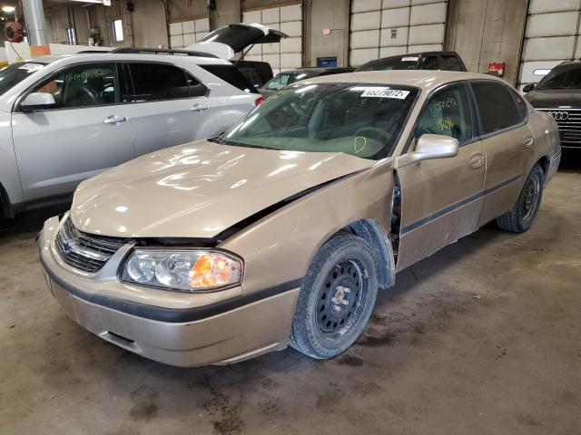 2G1WF52E849155673 - 2004 CHEVROLET IMPALA TAN photo 2