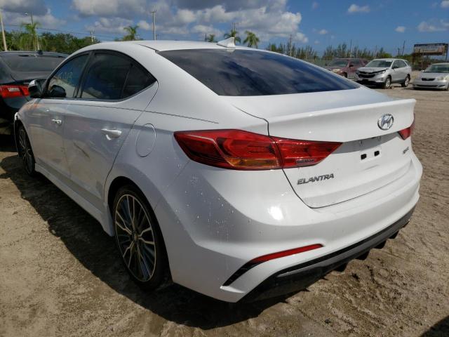 KMHD04LB8JU482731 - 2018 HYUNDAI ELANTRA SP WHITE photo 3