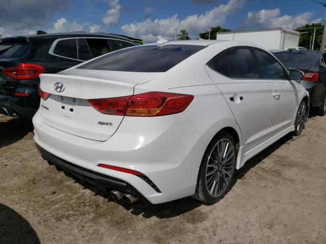 KMHD04LB8JU482731 - 2018 HYUNDAI ELANTRA SP WHITE photo 4